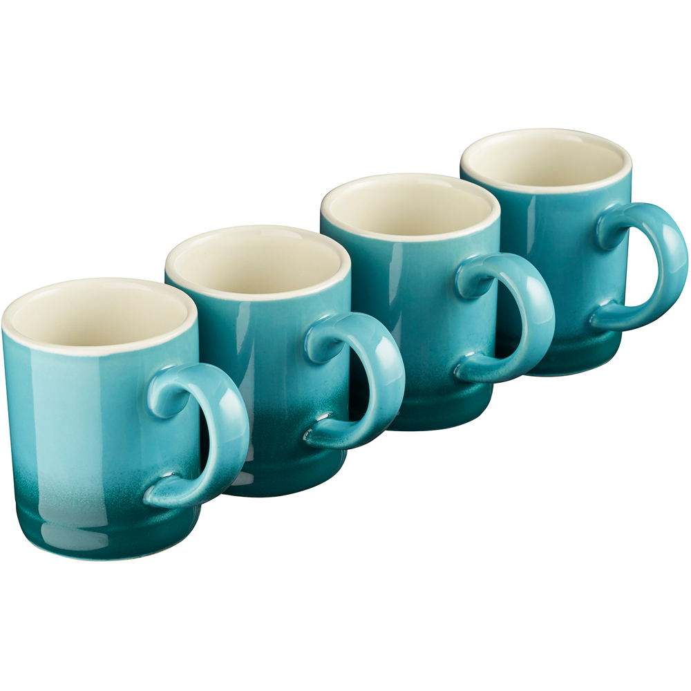 Cooks Professional Teal Espresso Stoneware Cups 4 Pack Image 5