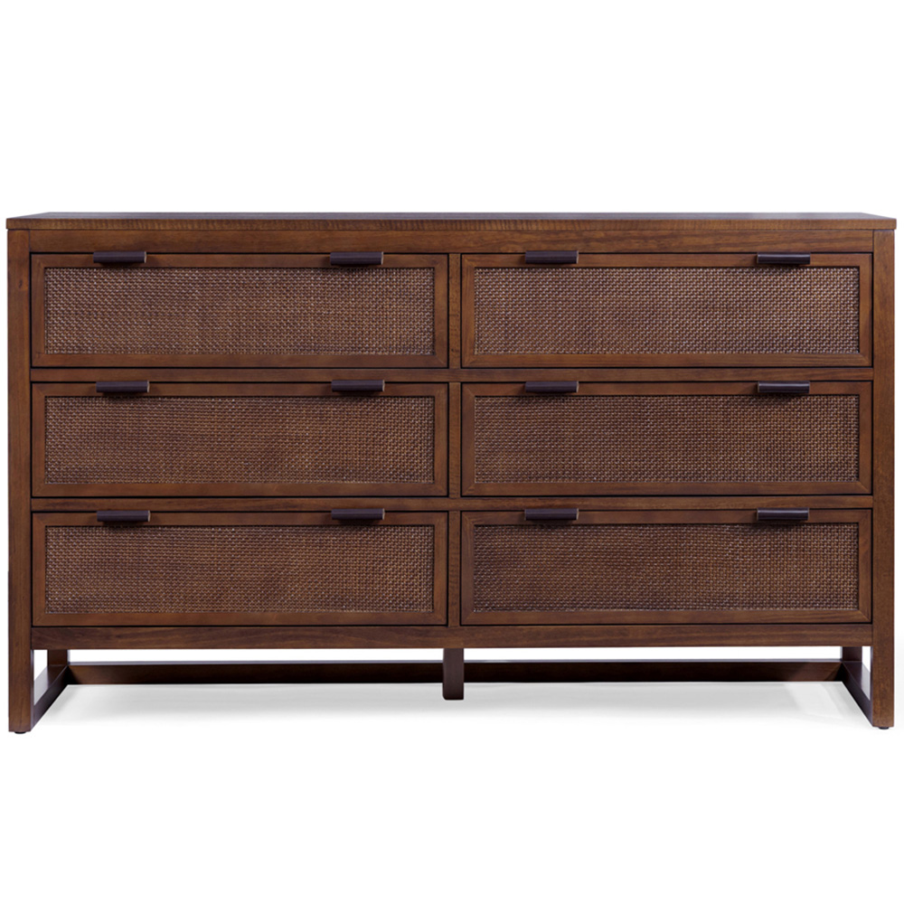 Teamson Home Hatteras 6 Drawer Walnut Dresser Image 3