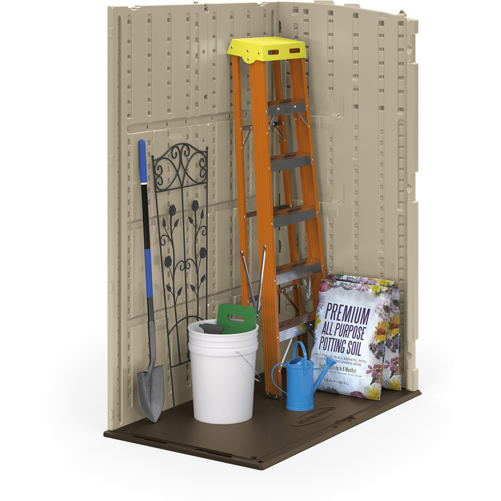 Suncast Aston 6 x 2ft Sand Double Door Storage Cabinet Image 4