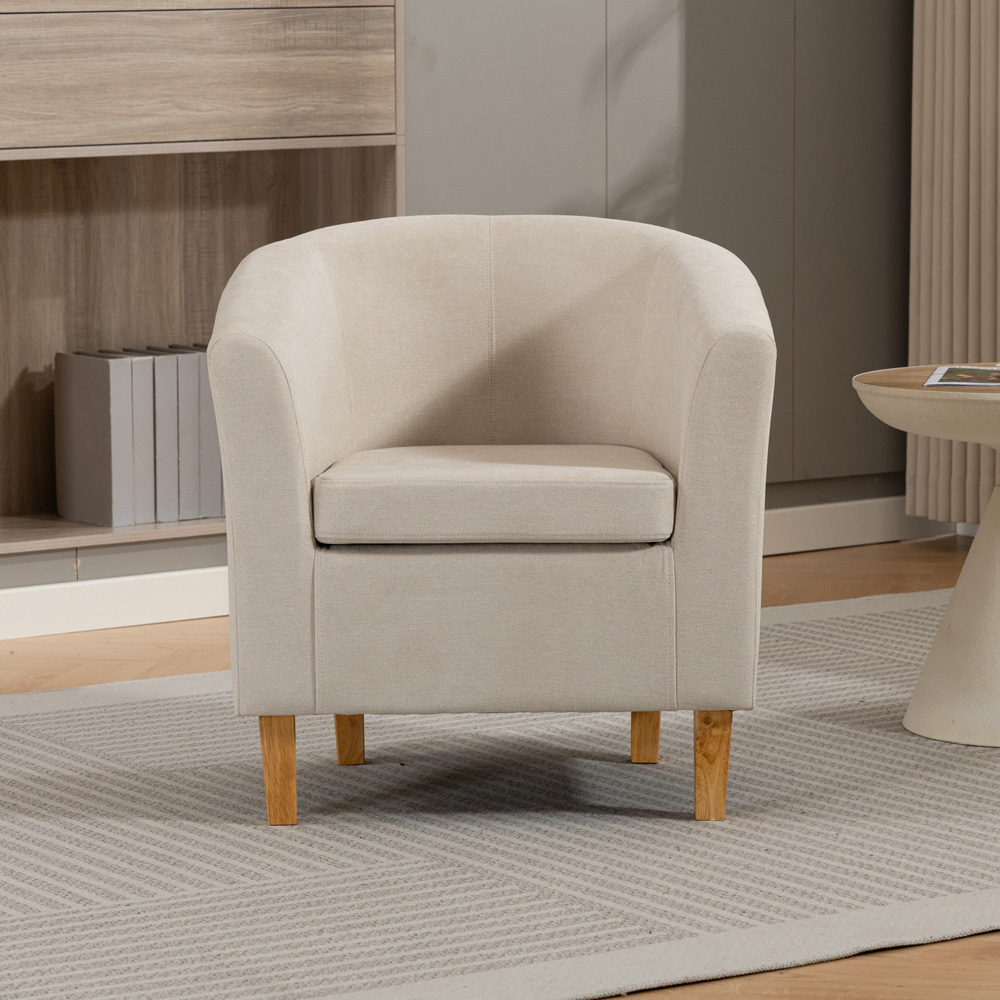Artemis Home Millie Beige Fabric Accent Chair Image 3