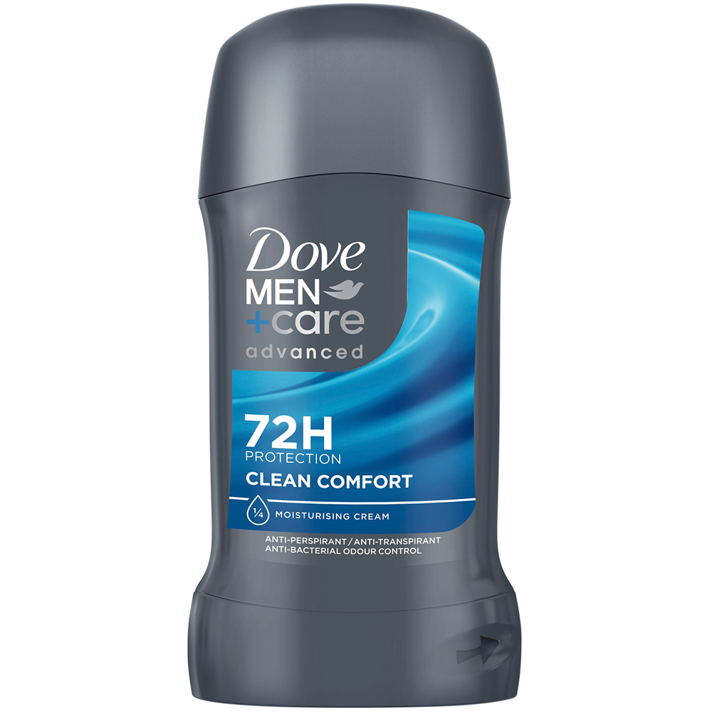 Dove Men+Care 72H Sweat Protection Clean Comfort Anti-Perspirant Deo Stick 50ml 6 Pack Image 2