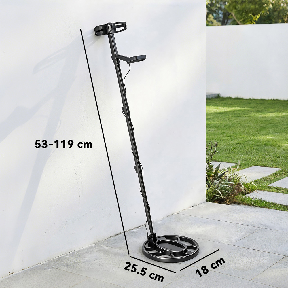 Outsunny Black 5 Mode Foldable Metal Detector with Waterproof Search Coil Image 9