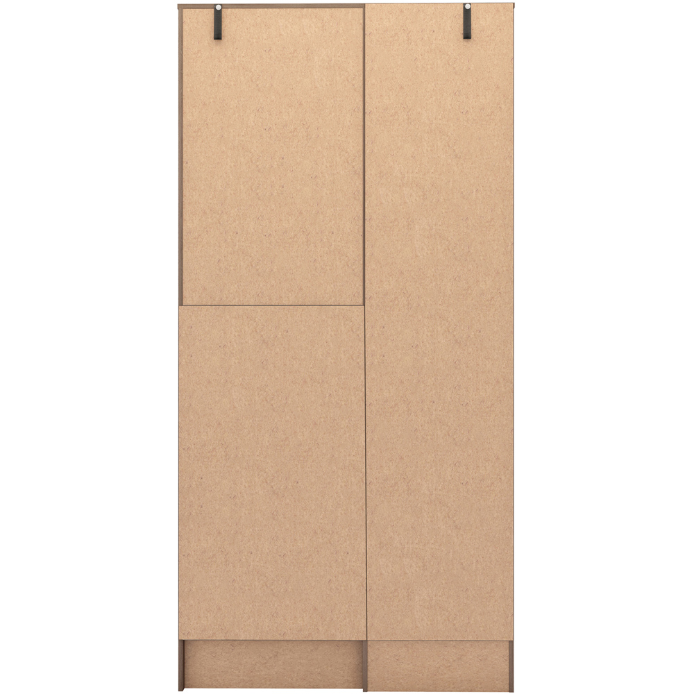 Seconique Nevada Vanity Single Door 2 Drawer Rustic Oak Effect Wardrobe Image 6