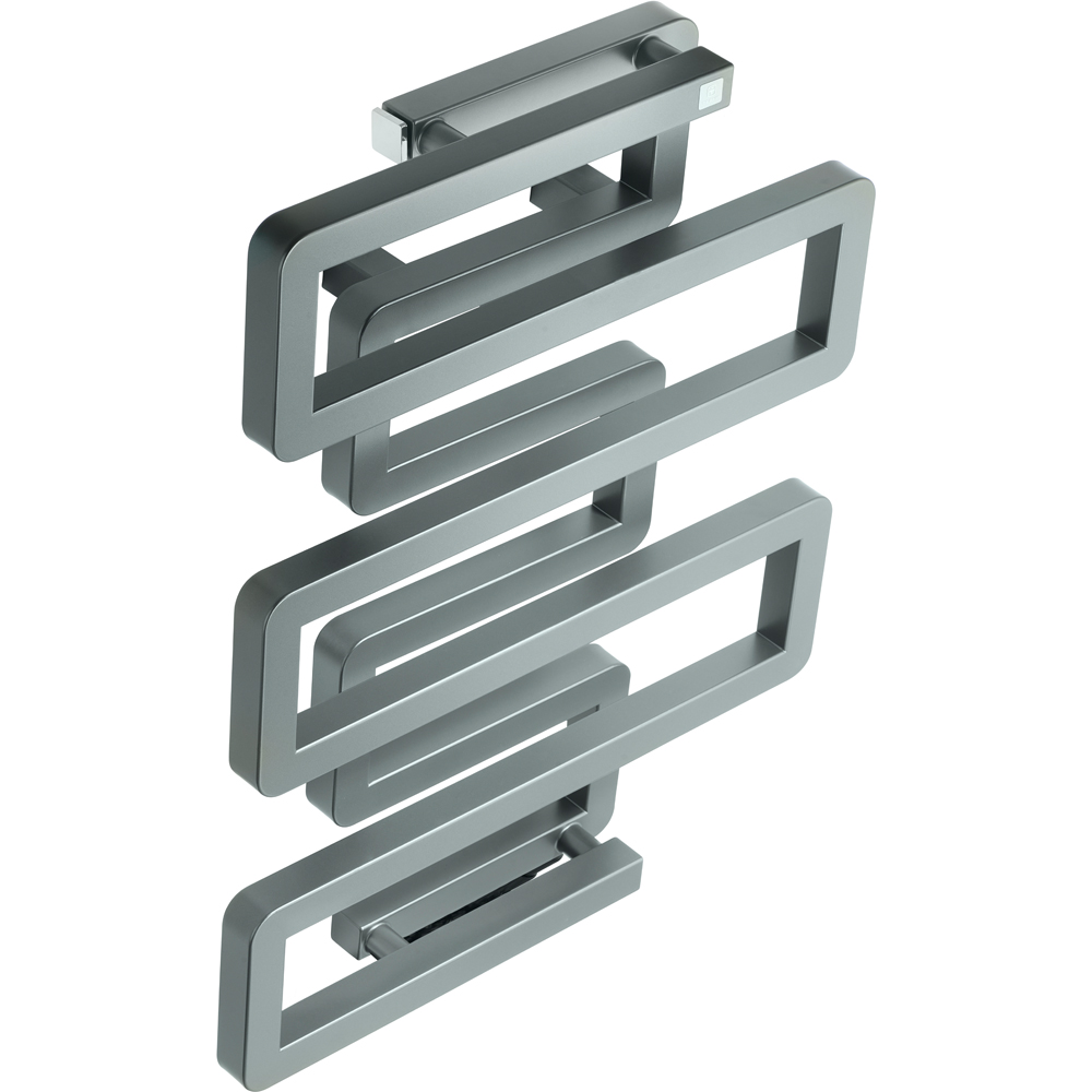 Terma Bookie Storm Sky Grey Heated Towel Rail 655 x 500mm Image 3