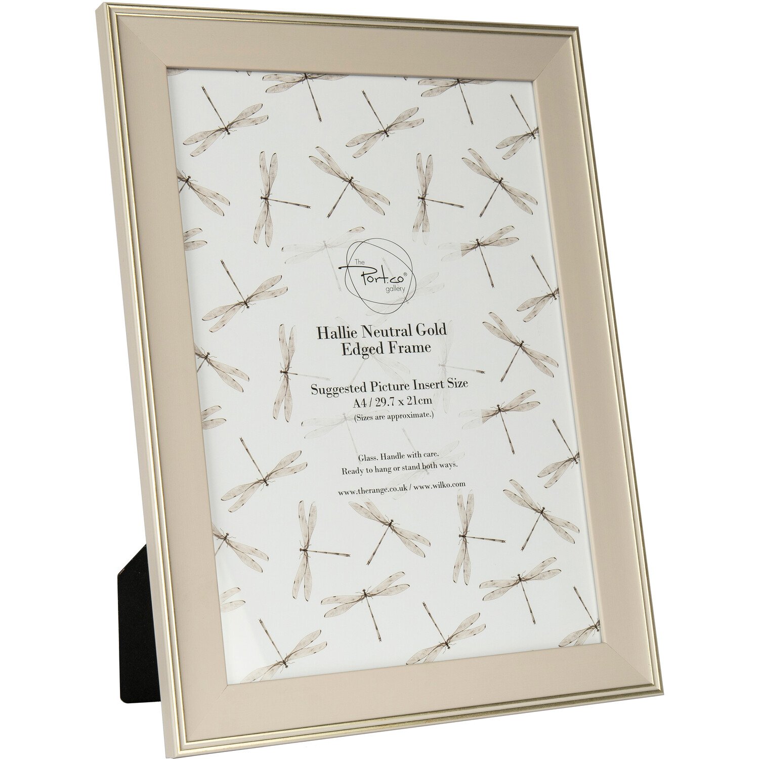 Hallie Neutral Gold Edged Frame Neutral A4 Image 1