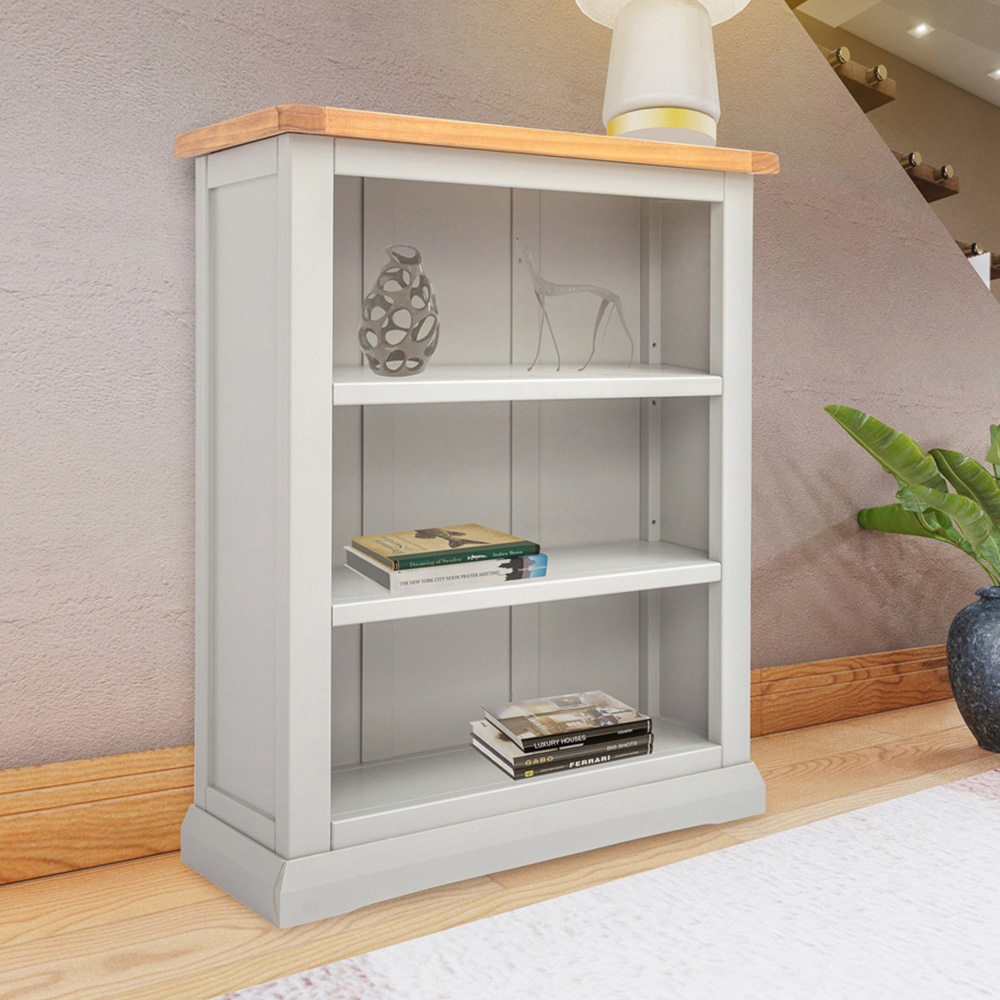 Loreo 3 Shelf Light Grey Bookcase Image 8