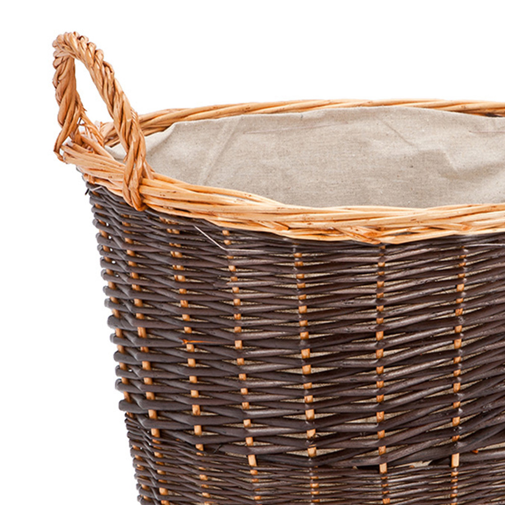 Inglenook Fireside Mixed Colour Wicker Log Basket Image 2