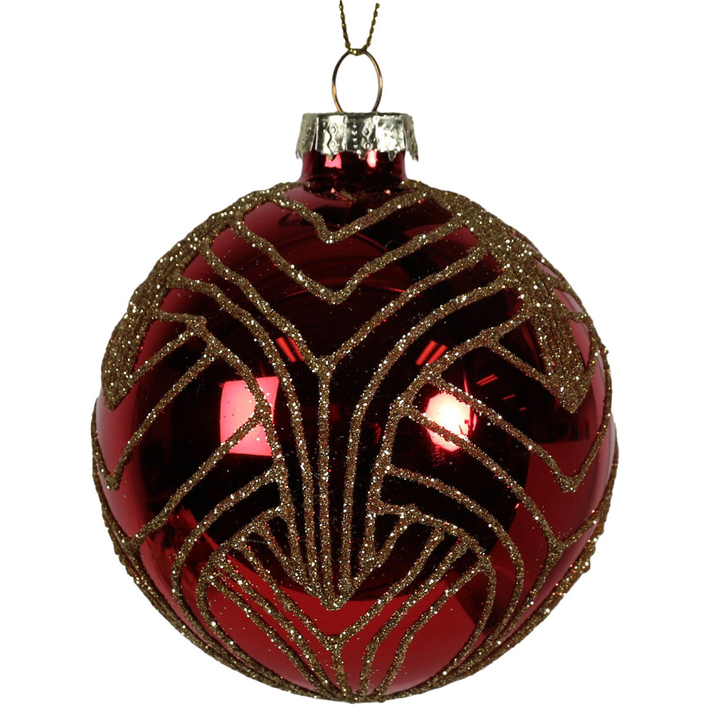 Shiny Glitter Bauble - Red Image 2