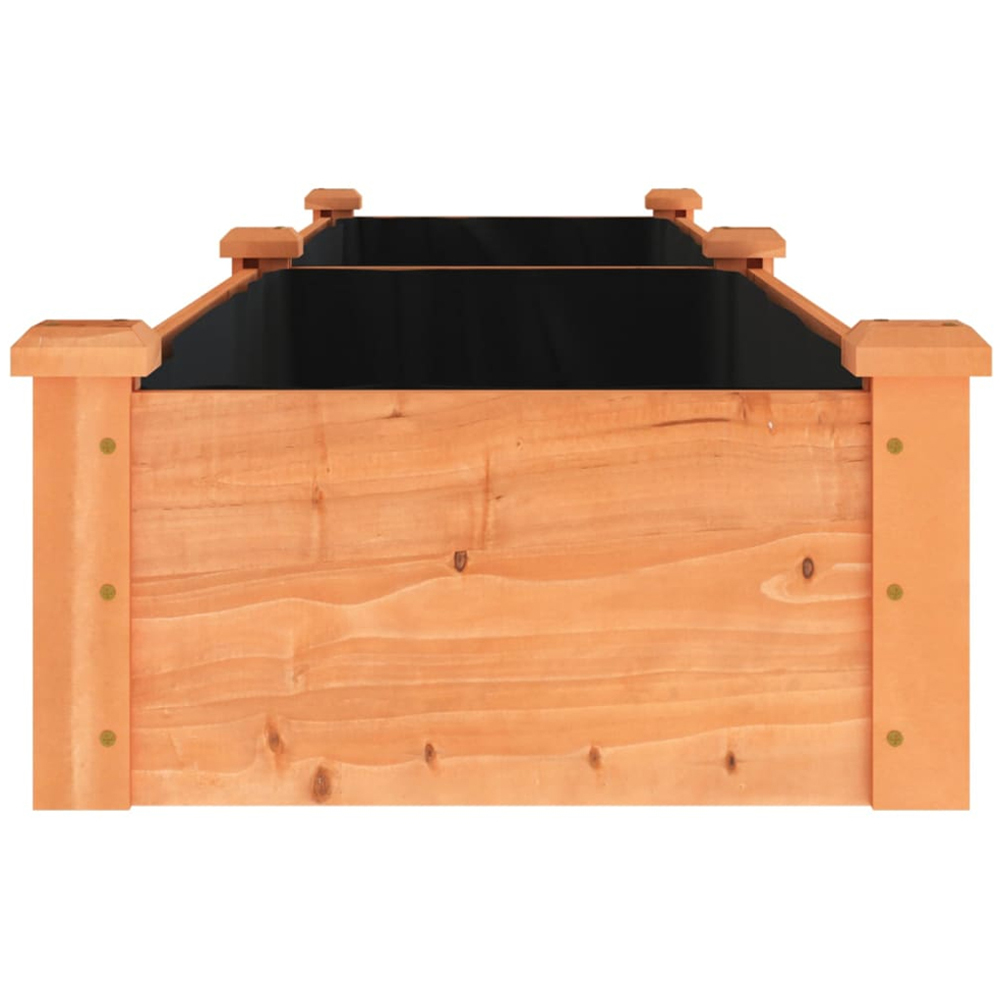 vidaXL Brown Solid Fir Wood Garden Planter with Liner 25 x 45 x 240cm Image 4