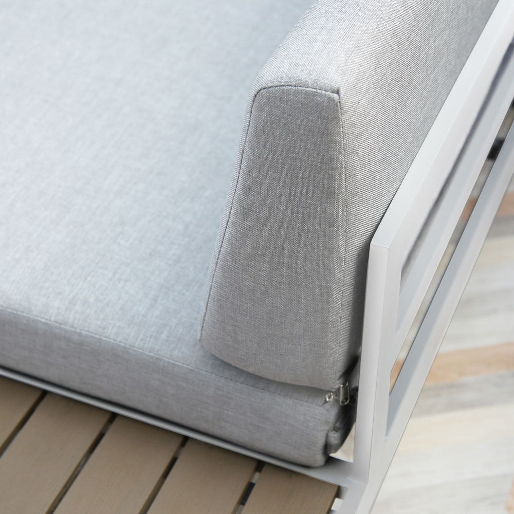 Maia 4 Seater White Modular Lounge Sofa Image 7