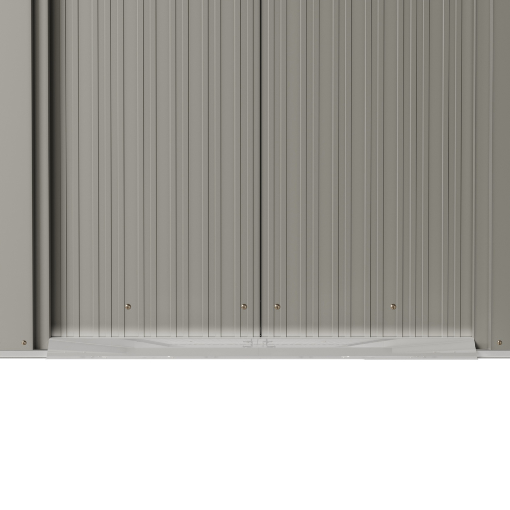 Living and Home 4 x 6ft Grey Metal Pent Garden Tool Shed Image 7