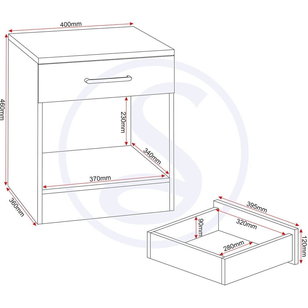 Seconique Dakota 3 Piece Light Grey Furniture Set Image 9