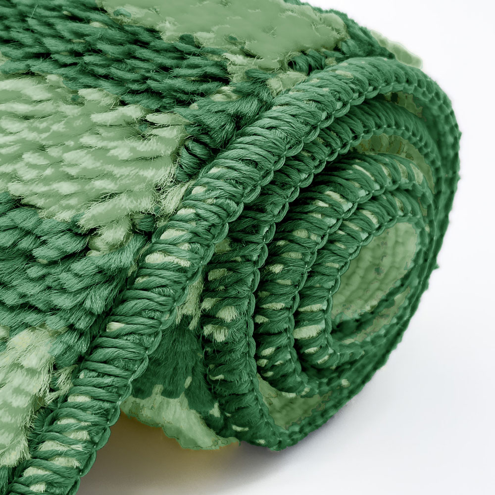 Velosso Chevron Stripe Emerald Bath Mat Set Image 4