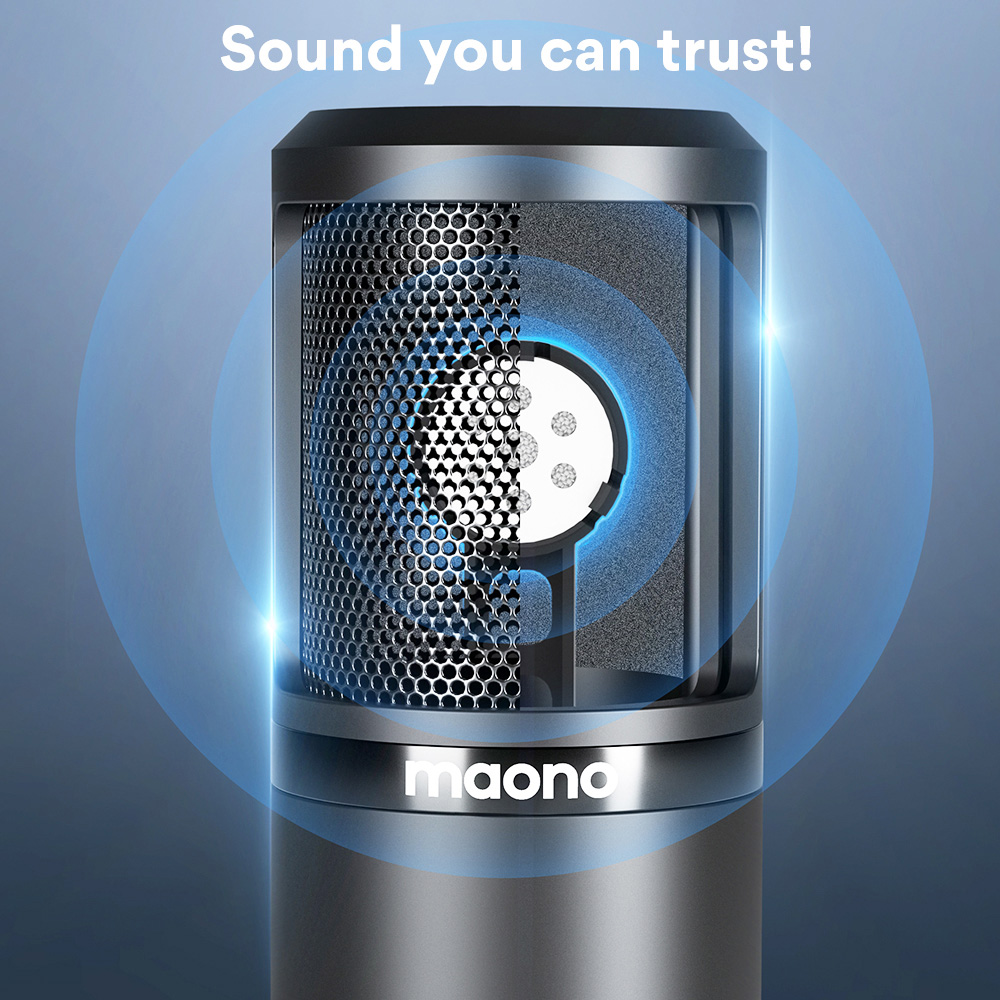 Maono XLR Cardioid Professional Vocal Studio Microphone with Boom Arm Kit Image 5