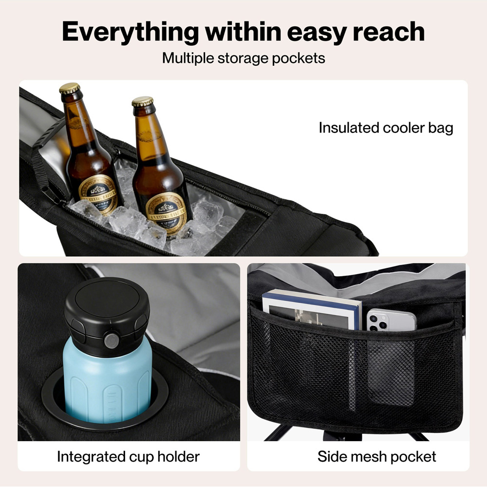 Levede Oversized Foldable Camping Chair Image 7