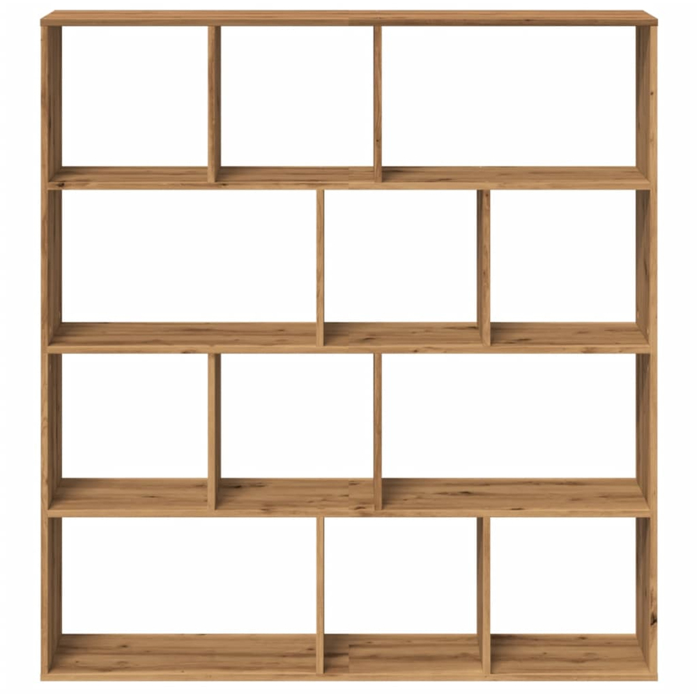 vidaXL 12 Shelf Artisanal Oak Bookcase Image 5