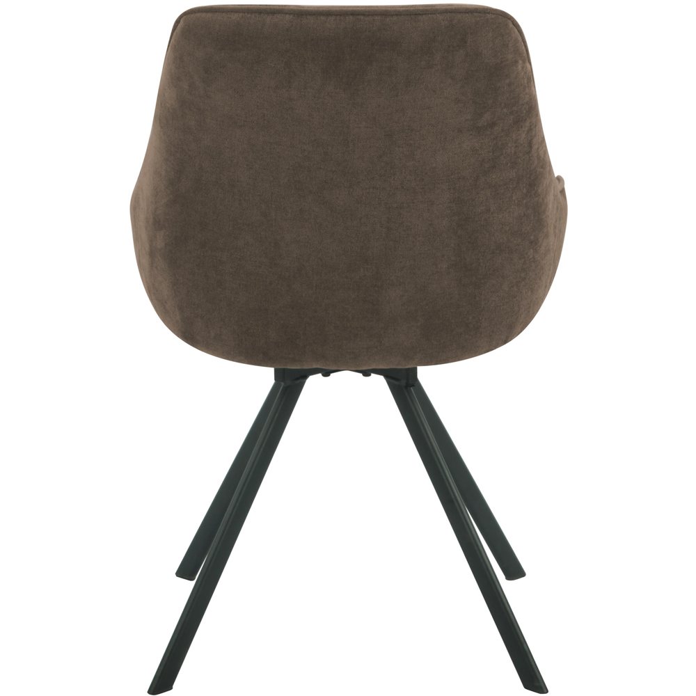 wilko Marlow Walnut Brown Swivel Dining Chair Image 4