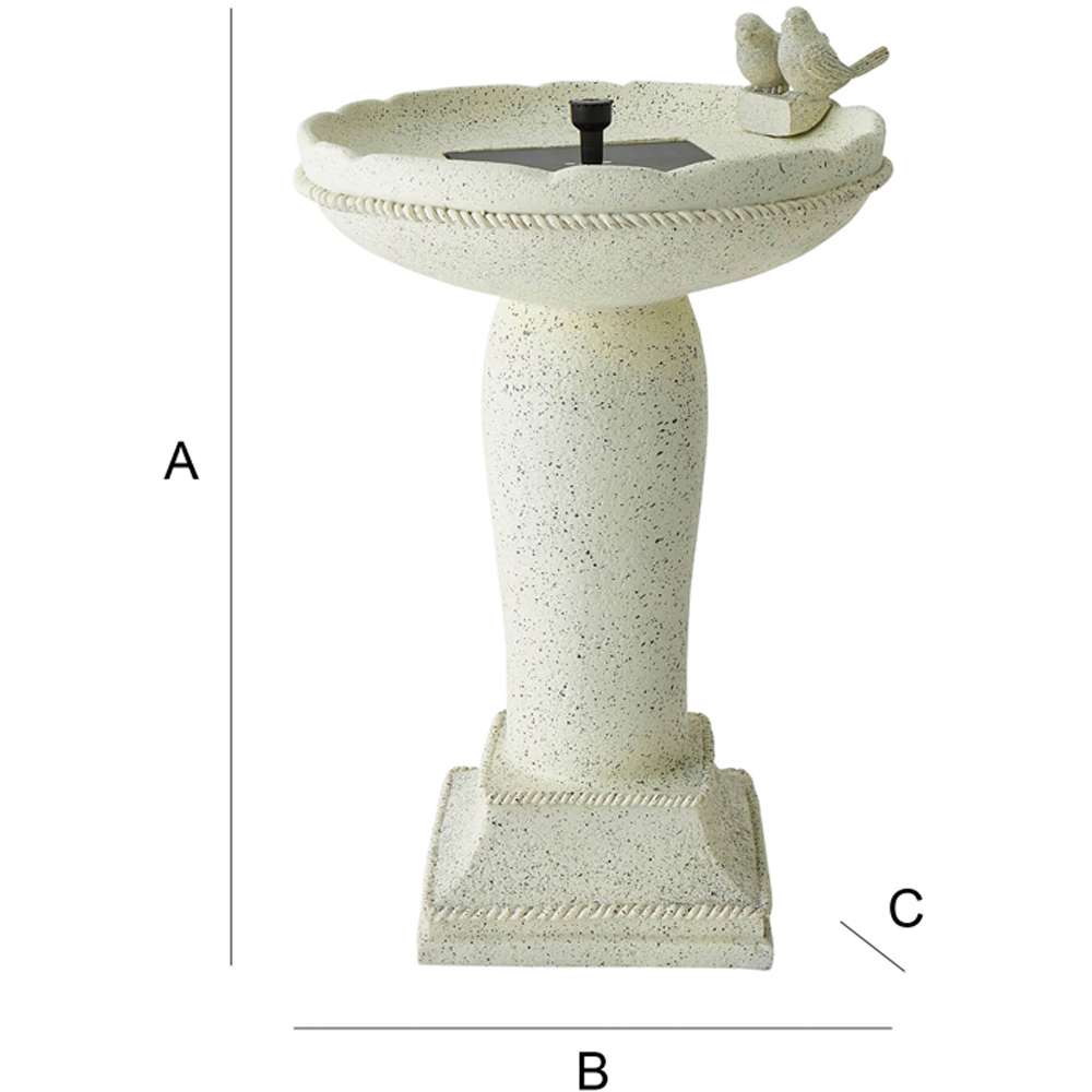 ValueLights Bird Bath Cascading Water Fountain Feature Solar Powered Outdoor Garden Light Image 7