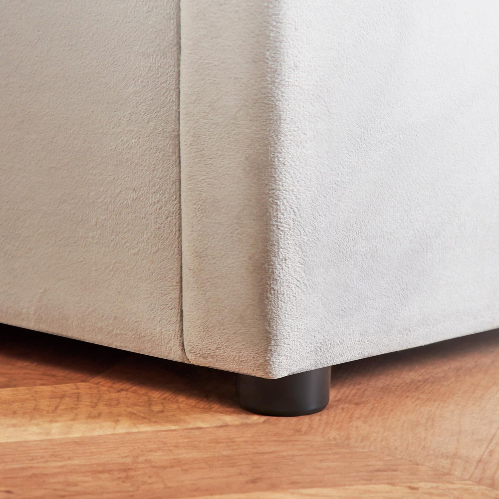 Home Treats King Size Velvet Ottoman Bed Image 4