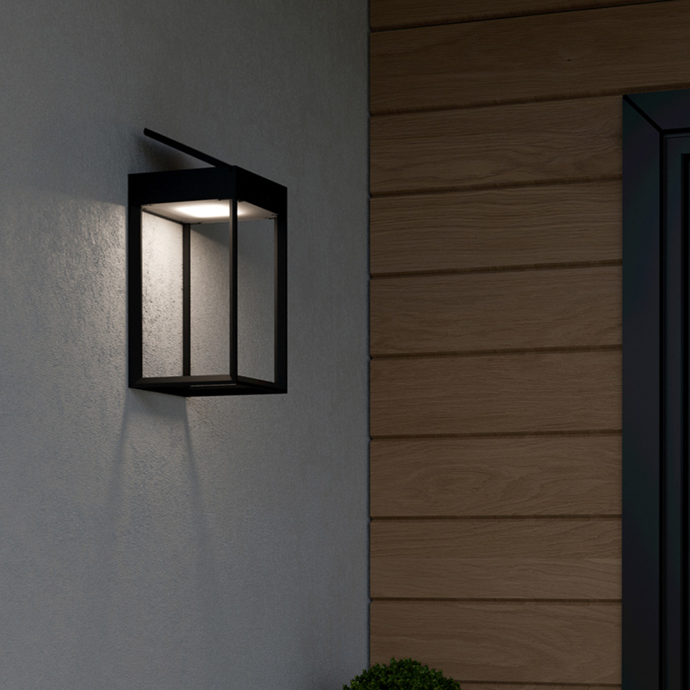 EGLO Suzzara Black Solar LED Light with Sensor Image 2