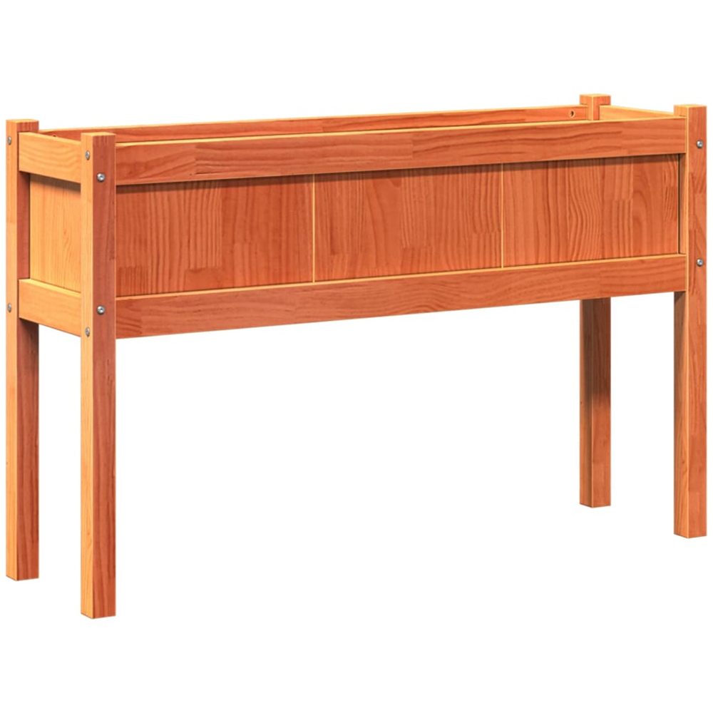 vidaXL Wax Brown Solid Pine Wood Garden Planter with Legs 70 x 110 x 31cm Image 6