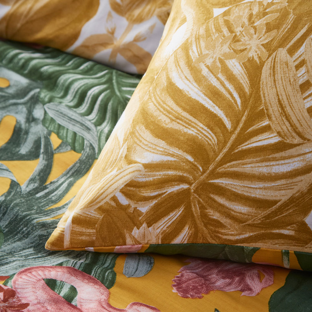 furn. Medinilla Single Mustard Tropical Duvet Cover Set Image 4