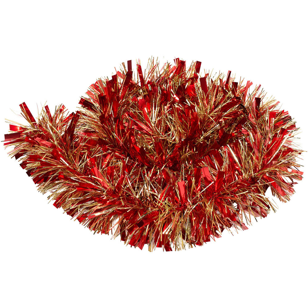 Traditional Red and Gold Christmas Tinsel Image 3
