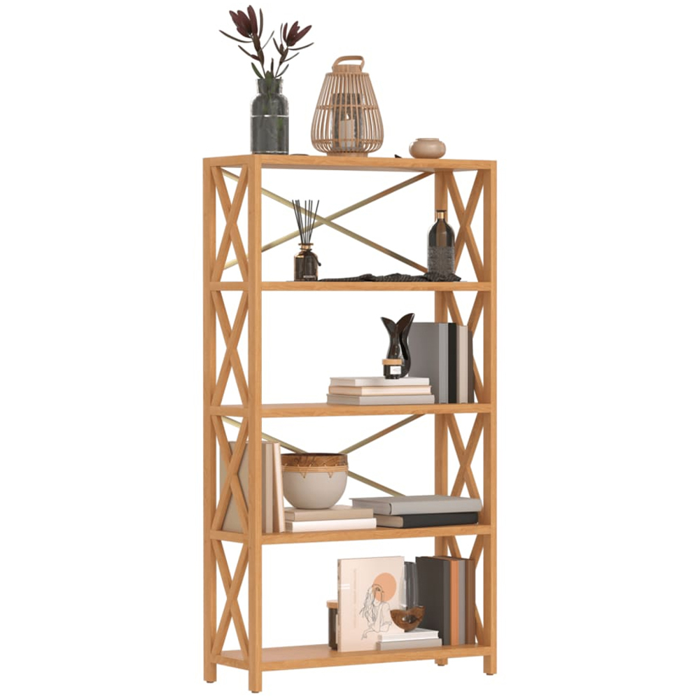 vidaXL 4 Open Shelf Brown Storage Unit Image 3