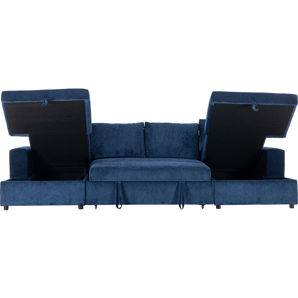 Maddox Pull Out Sofa Bed with Storage  Navy Image 4