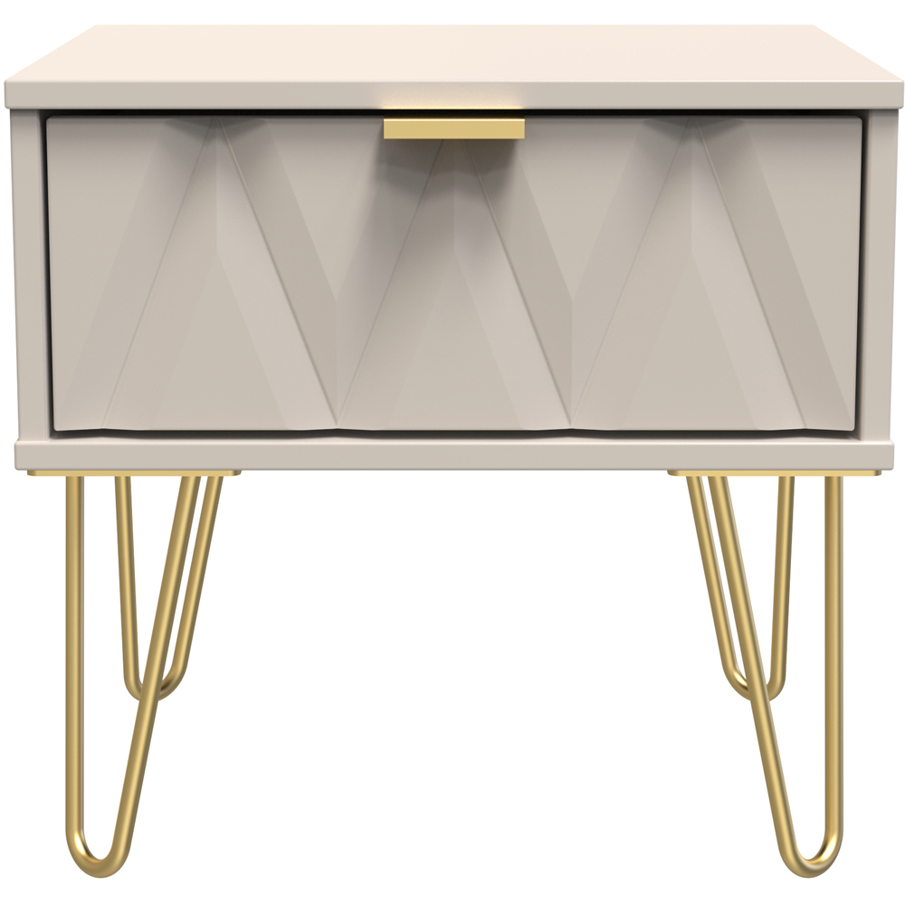 Crowndale Diamond Single Drawer Kashmir Matt Side Table Ready Assembled Image 3