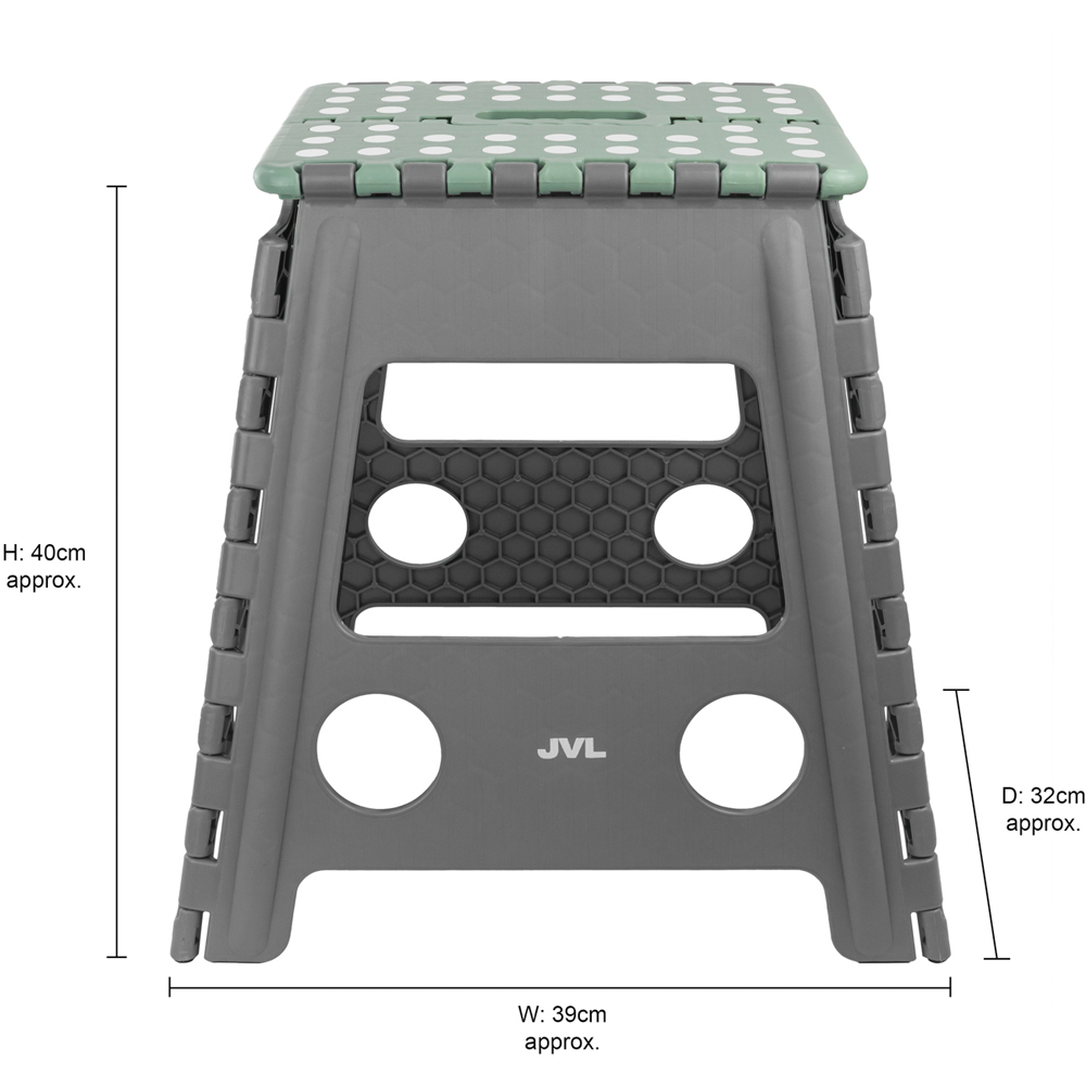 JVL Cleaning 2 Piece Grey Folding Step Stool Set Image 9