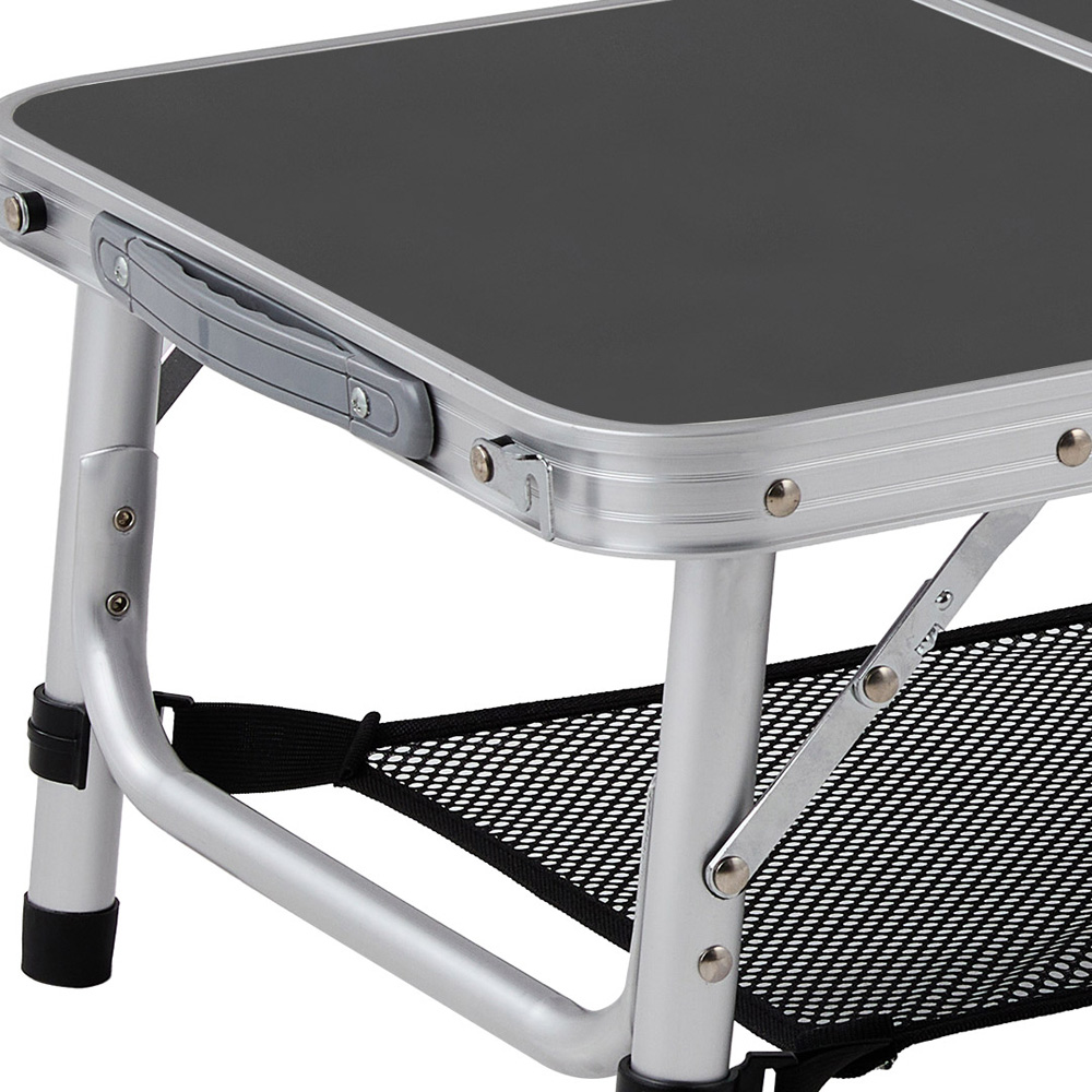 Living and Home 2ft Black Tri-Fold Aluminium Alloy Camping Table Image 5