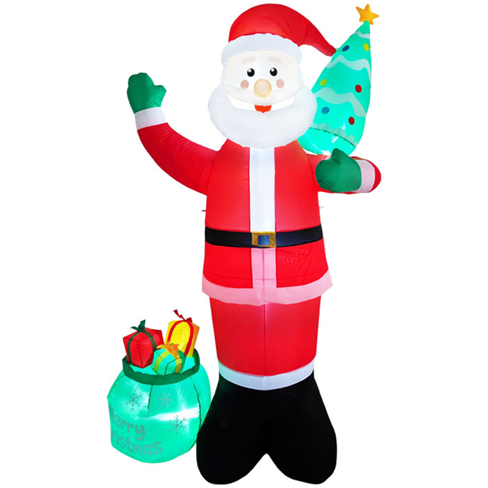 Living and Home Inflatable Multicolour Santa LED Christmas Decoration 7.9ft Image 2