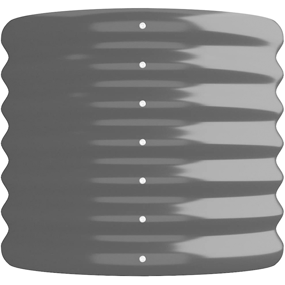 vidaXL Anthracite Galvanised Steel Raised Garden Bed 36 x 40 x 224cm Image 3