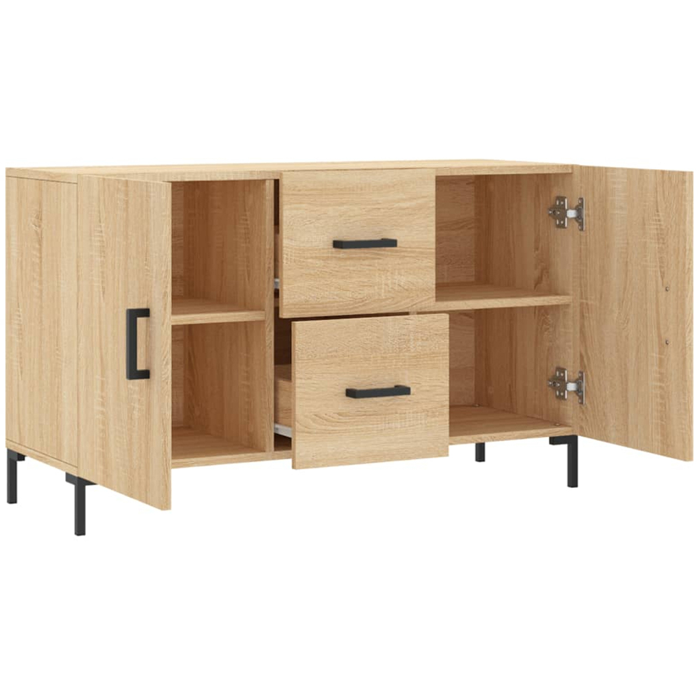vidaXL 2 Door 2 Drawer Sonoma Oak Sideboard Image 5