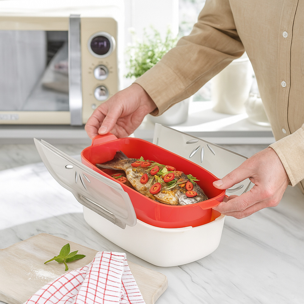 Avilo Heavy Duty Microwave Steamer with Lid Image 9