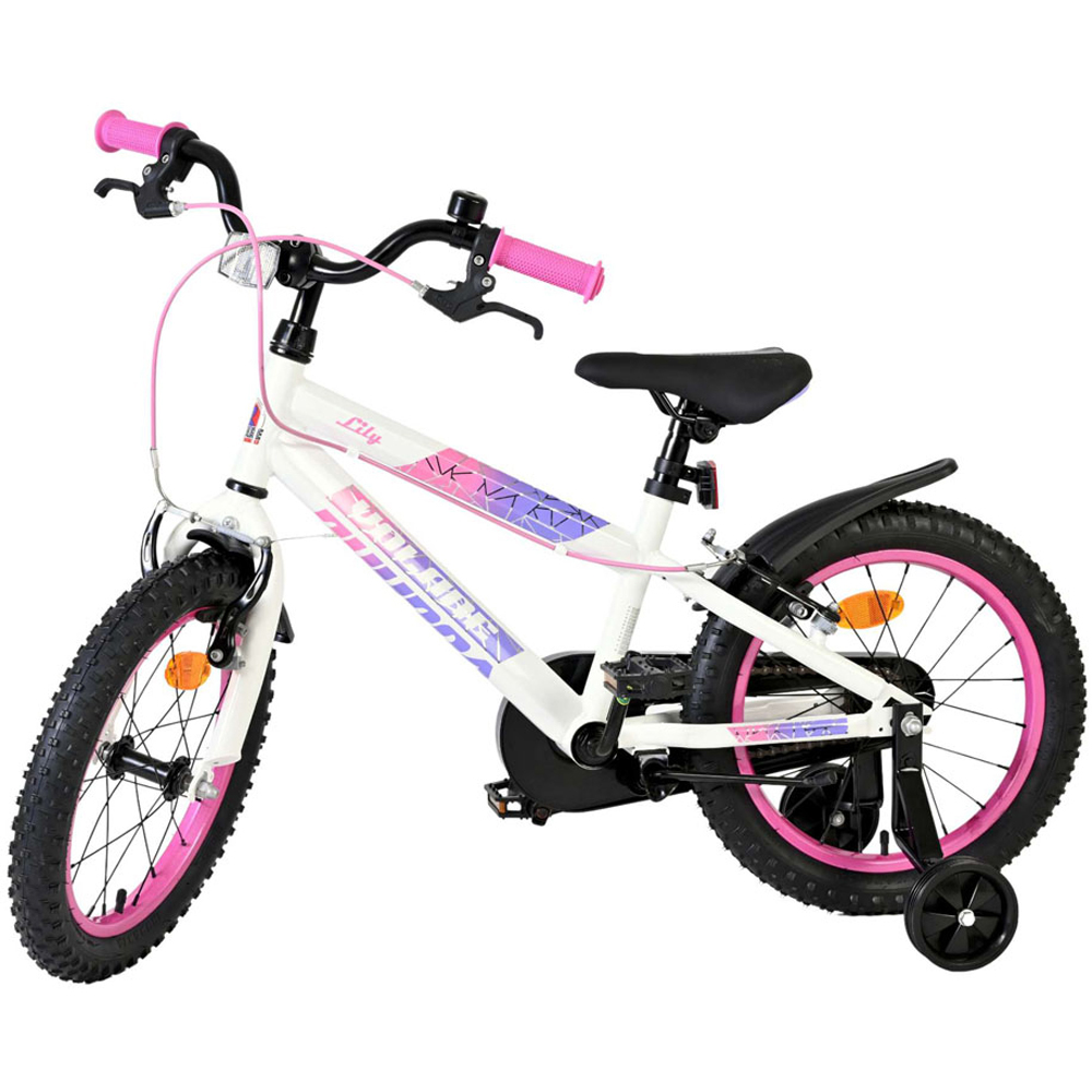 Volare Lily Kids 16 inch Multicolour Bike with Stabilisers Image 1
