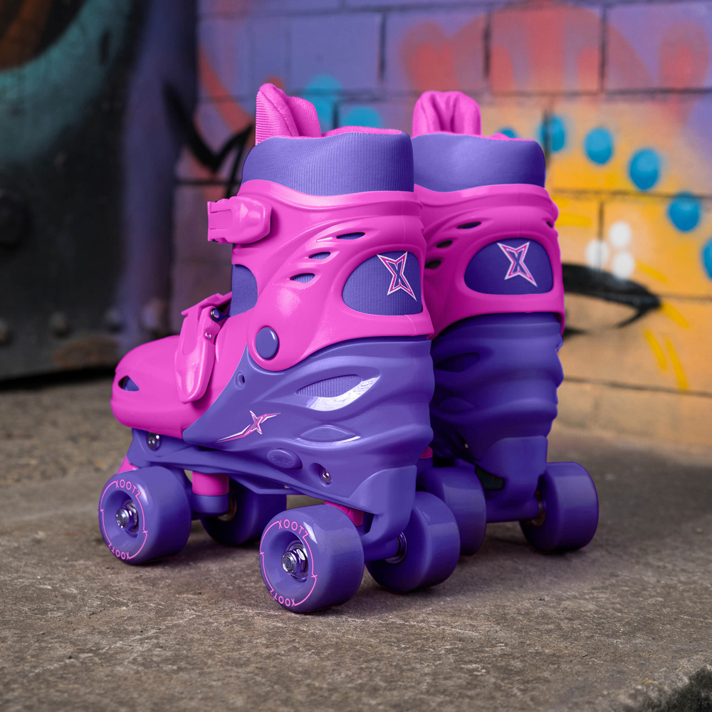 Xootz Purple Kids Quad Skates Size 13-3 Image 4