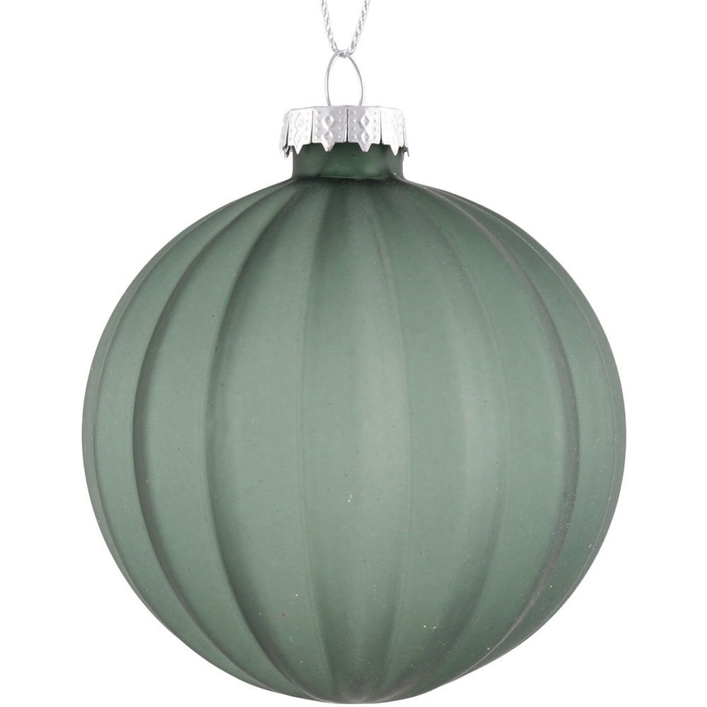 Green Striped Bauble - Green Image 3