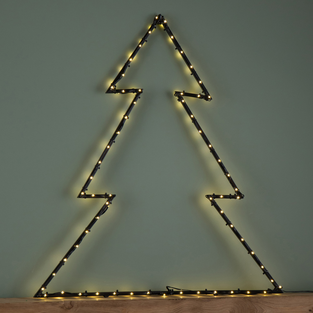 Samuel Alexander 124 Warm White LED Dewdrop Metal Christmas Tree with Stake Image 3