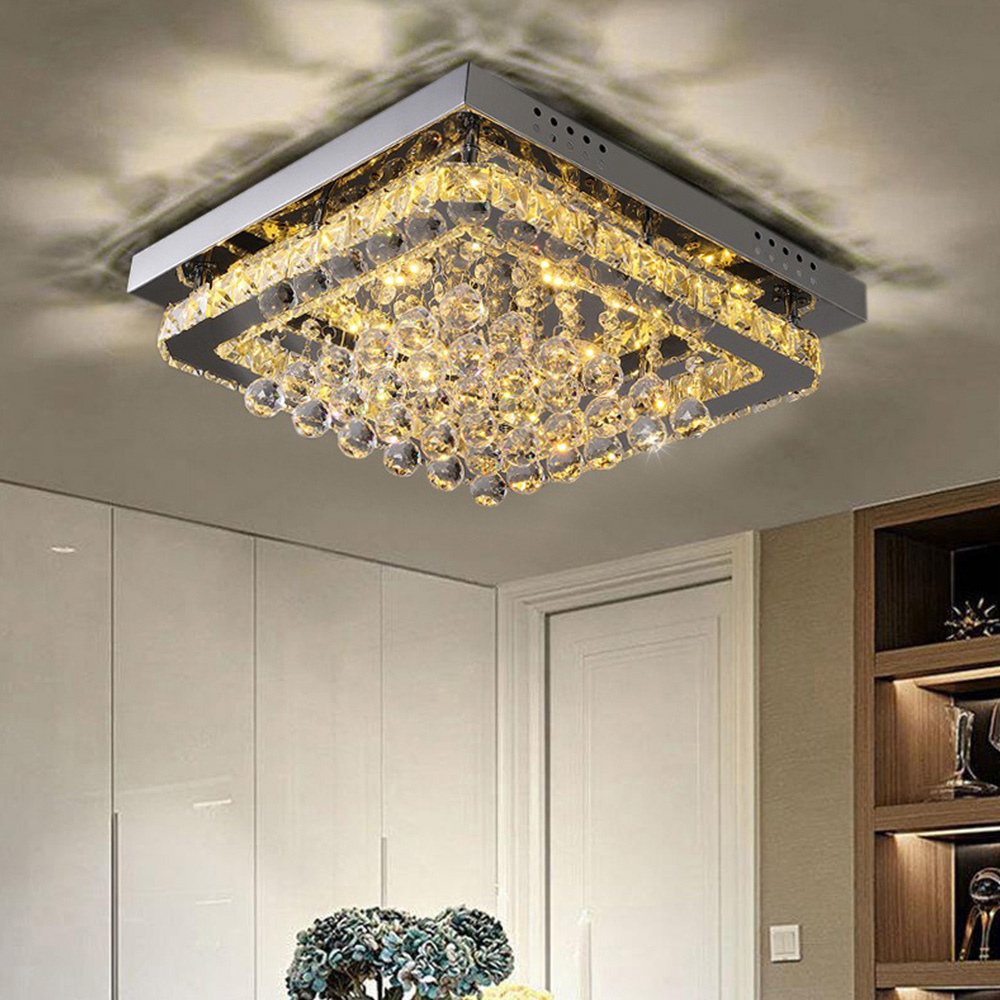 Living and Home Crystal LED Ceiling Light Fixture Wilko