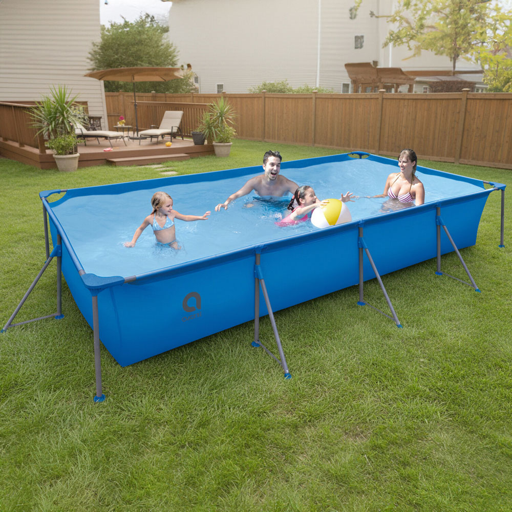 Frame Rectangular Pool Set Blue Image 2