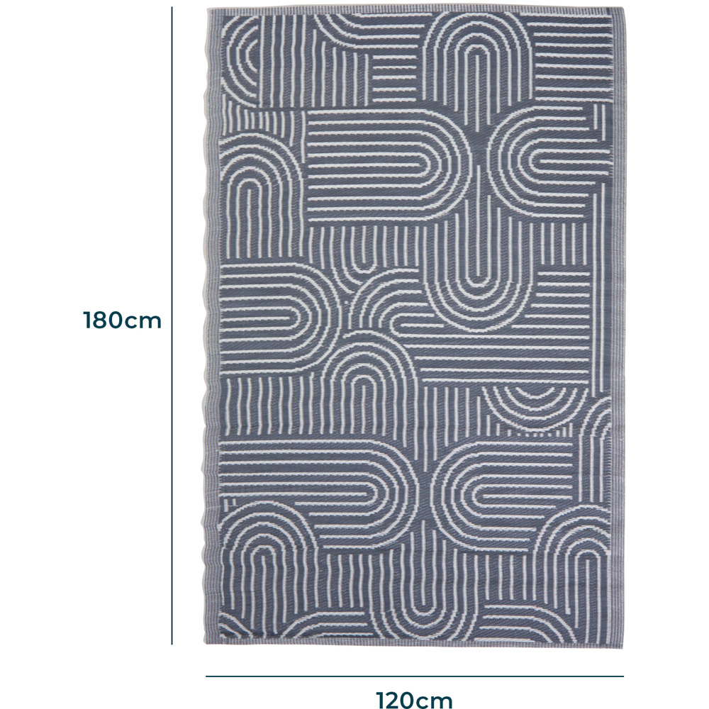 Jack Stonehouse Grey Arch Waterproof Anti-Slip Outdoor Rug 120 x 180cm Image 4