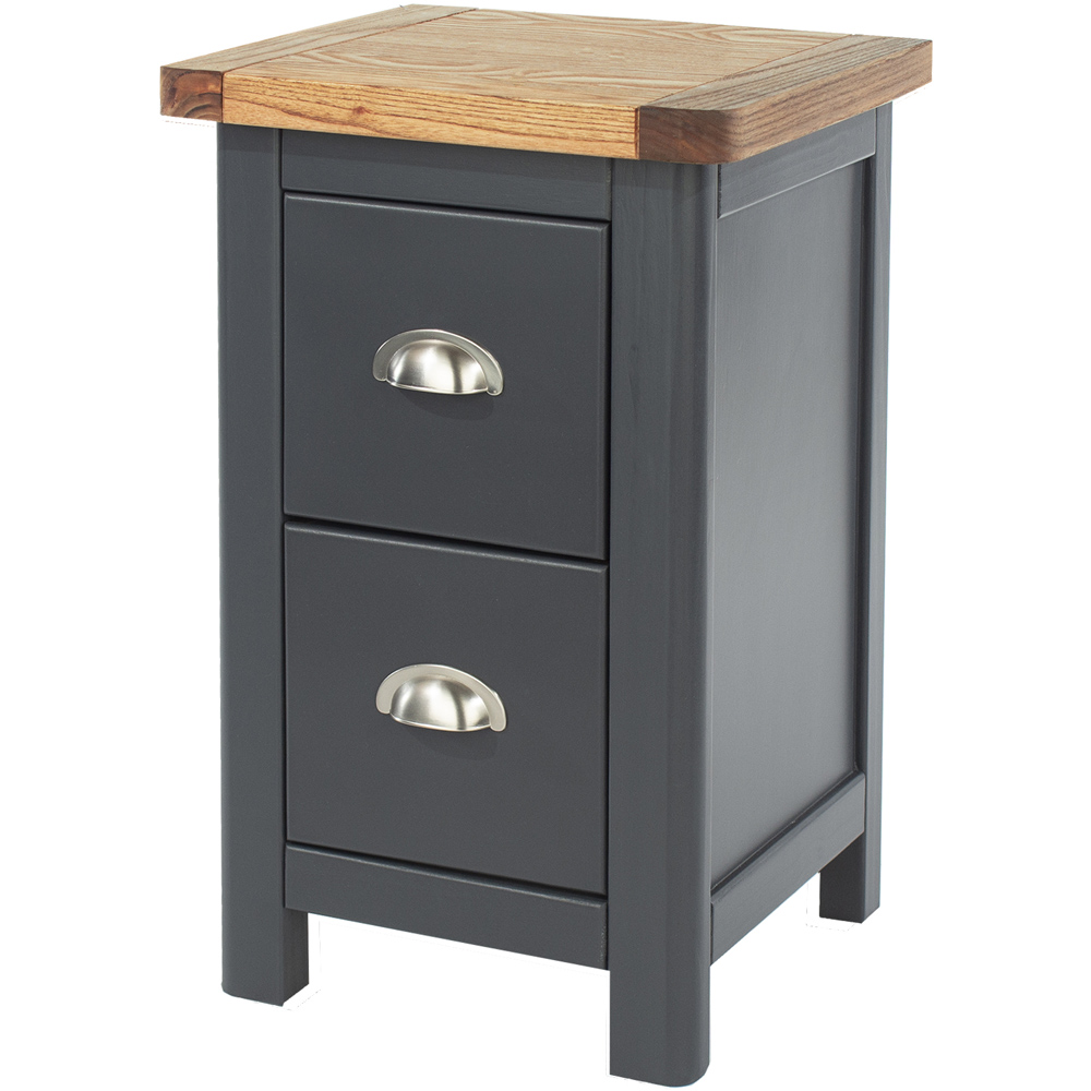 Core Products Dunkeld 2 Drawer Midnight Blue Petite Bedside Table Image 4