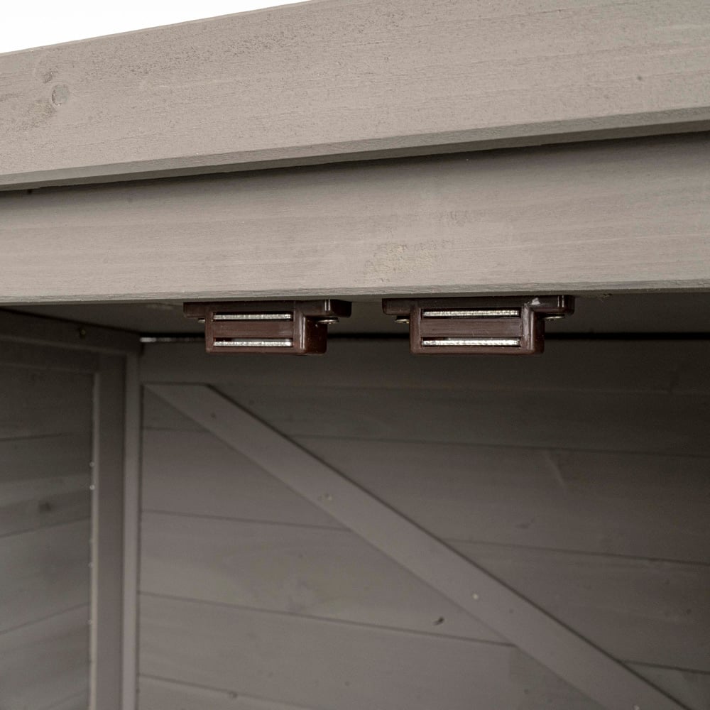 Jack Stonehouse Grey Small Wooden Garden Cabinet Image 7