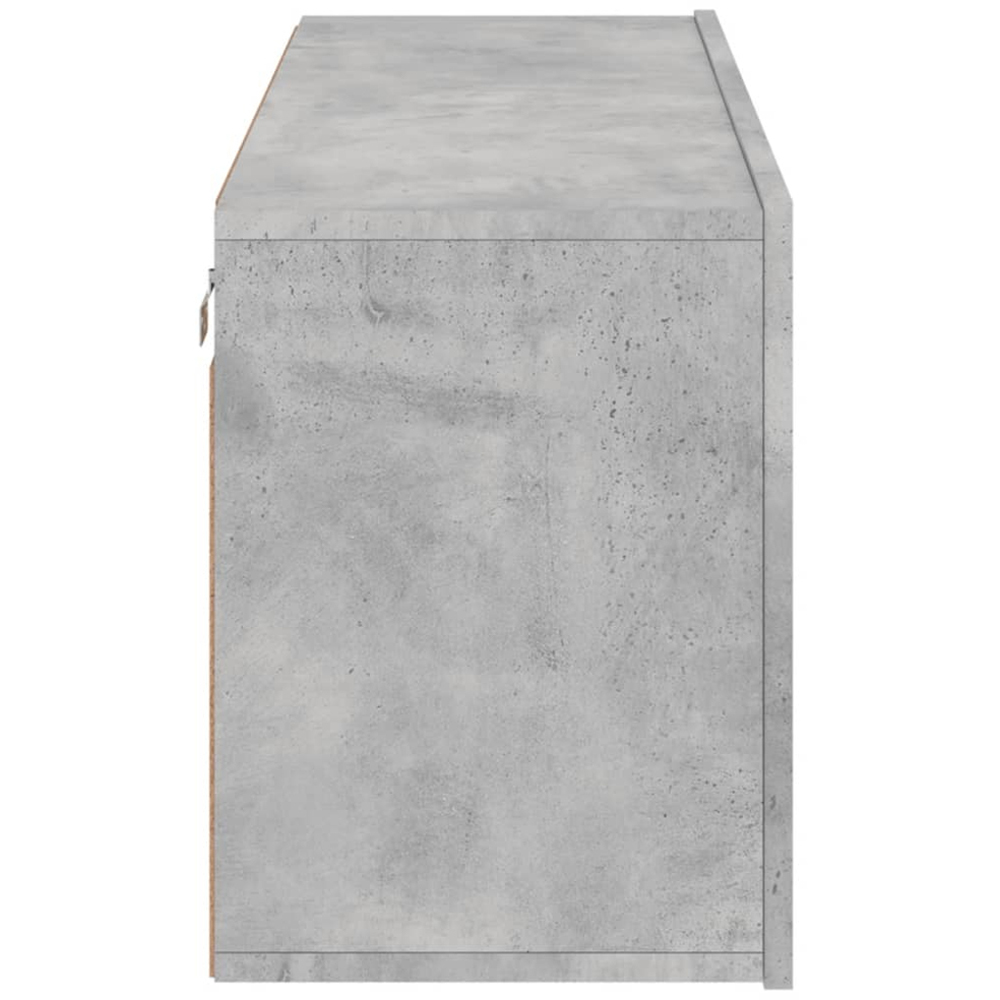 vidaXL 2 Door Concrete Grey Wall Mounted TV Cabinet Image 7