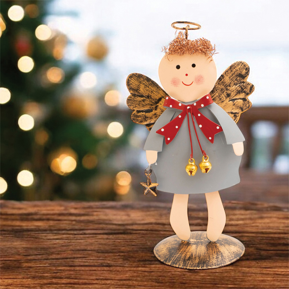 St Helens Red Coat Metal Angel Ornament Image 2