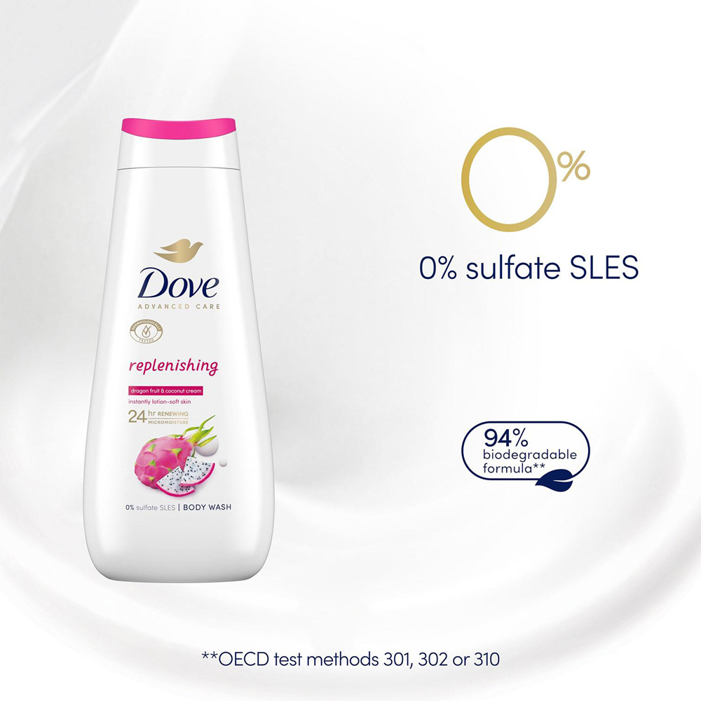 Dove Advanced Care Replenishing Body Wash Body Wash 400ml 10 Pack Image 4