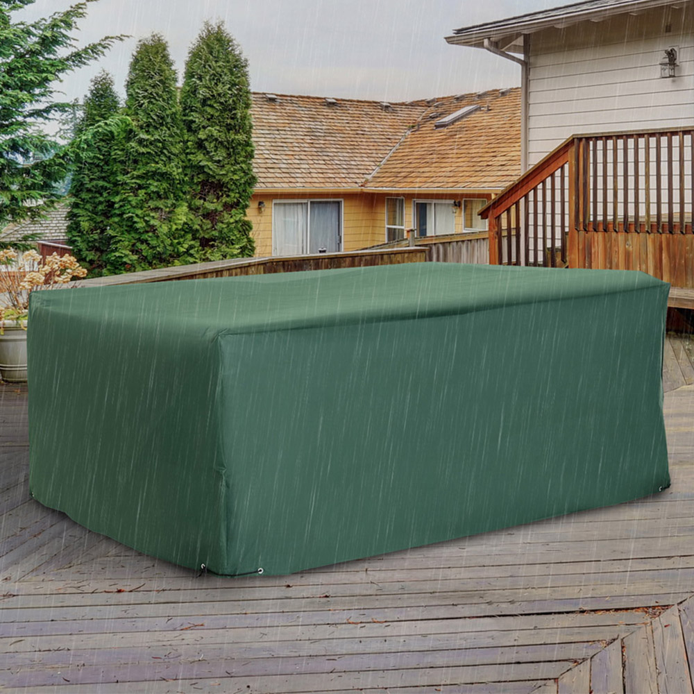 Outsunny Green 600D Oxford Anti-UV Garden Furniture Cover 205 x 145 x 70cm Image 2