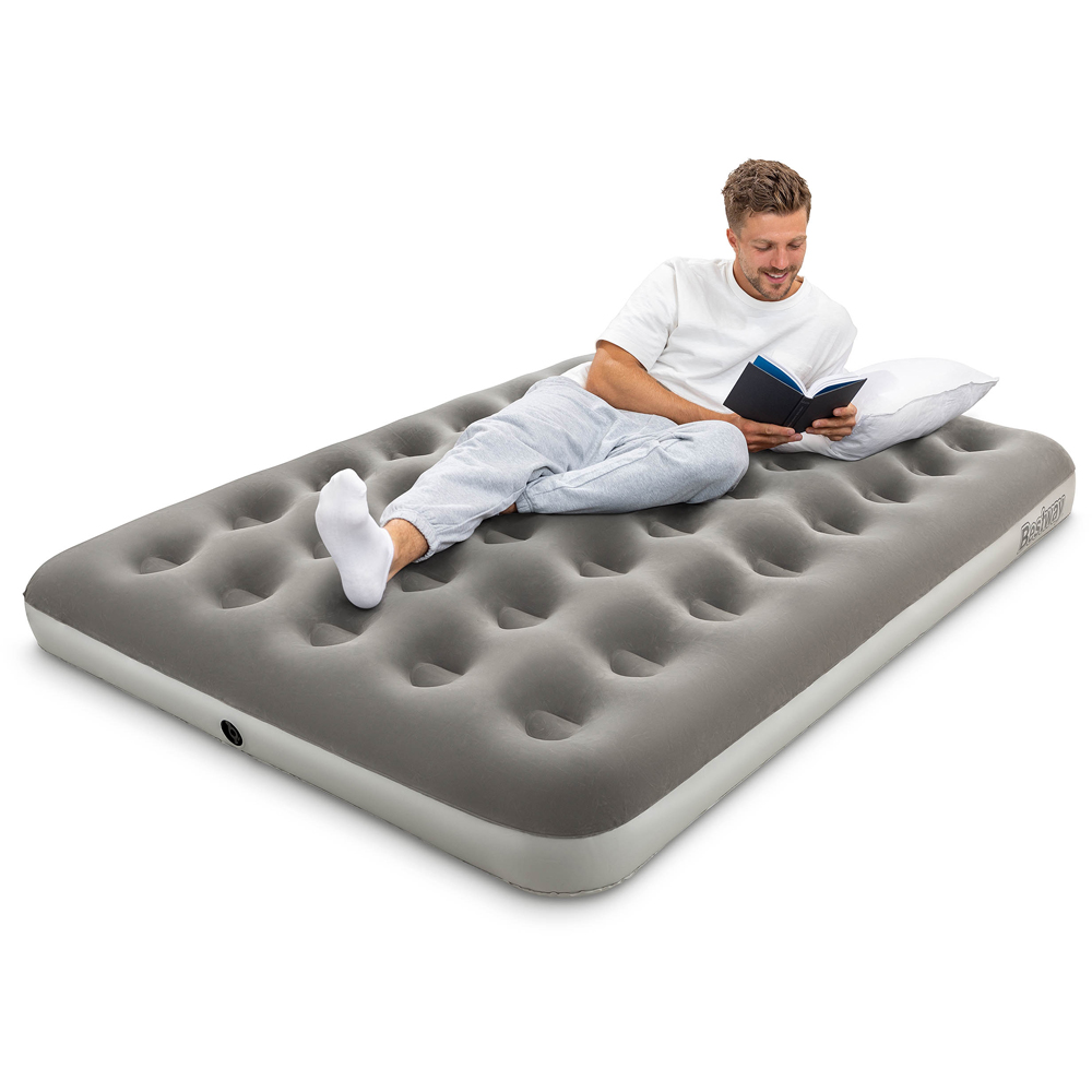 Bestway Double Flocked Inflatable Airbed with Handheld AC Pump Image 5